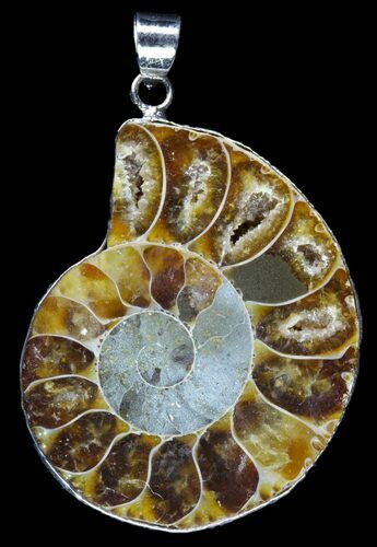 Fossil Ammonite Pendant - Million Years Old #89880